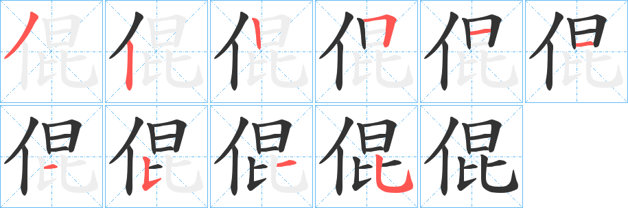 倱 倱