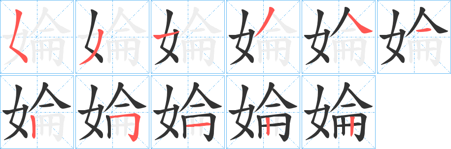 婨 婨
