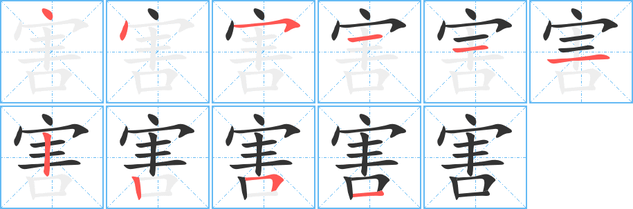 害 害