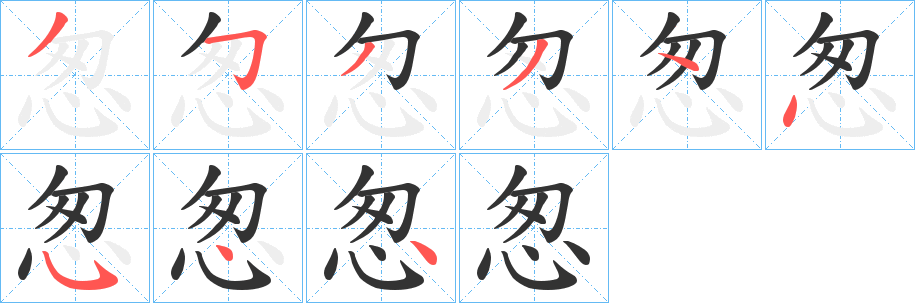 怱 怱