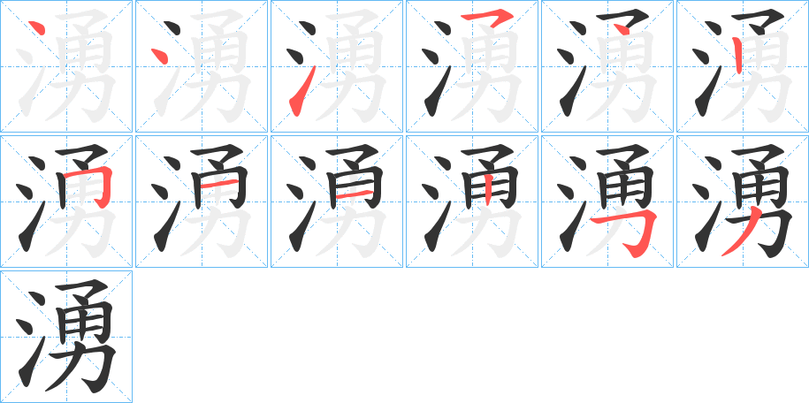 湧 湧