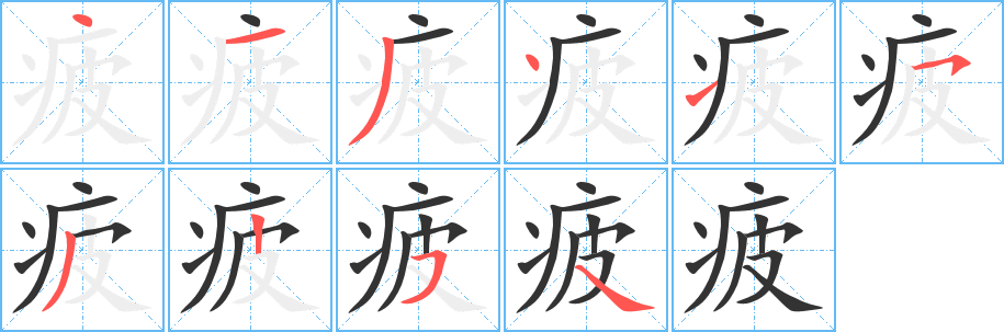 疲 疲