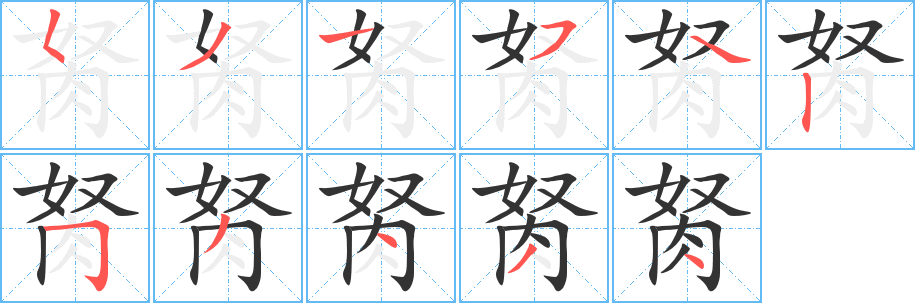 胬 胬