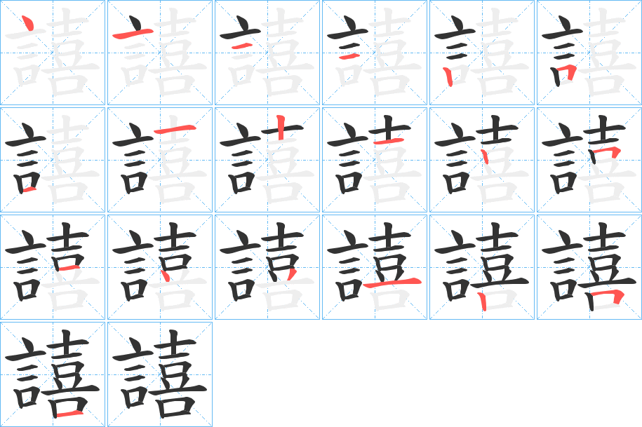 譆 譆