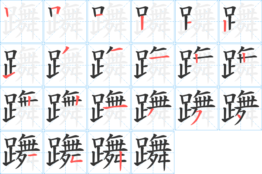 躌 躌