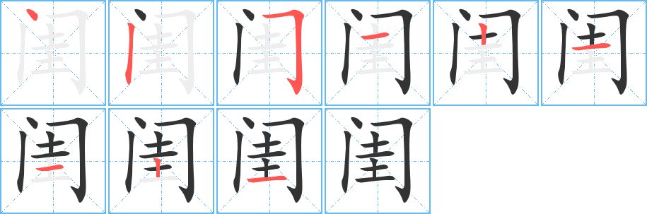 闺 闺